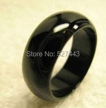 Wholesale FREE SHIPP >Beautiful natural lucky black stone ring breadth men ring size9# 2024 - buy cheap