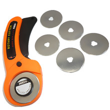 45mm Rotary Cutter Circular Cut Blade Patchwork Fabric Leather Craft Rotary Cutter Blade + 5pcs Rotary Cutter Blades Spare Blade 2024 - buy cheap