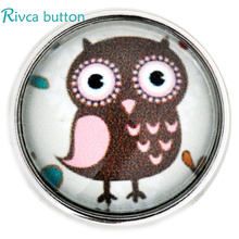 D02892 cheaper 3 colors newest owl rivca snap  stone snap  for 18mm snap  bracelet jewelry 2024 - buy cheap