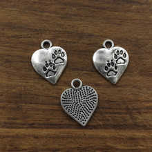 10pcs Love My Dog Charms Heart charms 13*17mm Tibetan Silver Plated Pendants Antique Jewelry Making DIY Handmade Craft 2024 - buy cheap