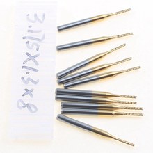 Free shipping 10 Titanium Coat Carbide 1.3mm End Mill Engraving Bits CNC Rotary Burrs Set corn milling cutter PCB router bits 2024 - buy cheap