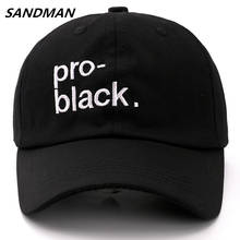 SANDMAN Brand Letter pro-black Snapback Cap Cotton Baseball Cap For Men Women Adjustable Hip Hop Dad Hat Bone Garros 2024 - buy cheap