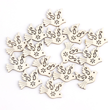 20pcs Unfinished Peace Pigeon Wooden Pieces Scrapbooking Natural Wood Embellishment Handcrafts Card Making Bird Decora 2024 - buy cheap