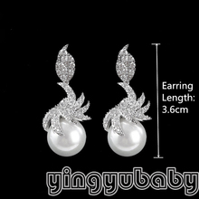 Pearl Zircon Crystal earrings studs ladies earrings women gift in jewelry fashion jewelry 2024 - buy cheap