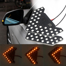 Niscarda-luz led para seta, 2 peças, 33smd, carro, espelho retrovisor para lateral, led, indicadores de seta fluxo, âmbar, sequenciais 2024 - compre barato