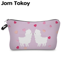 Jom Tokoy-bolsa organizadora de cosméticos para mujer, bolsa de maquillaje de marca a la moda, con Llama impresa, Hzb932 2024 - compra barato