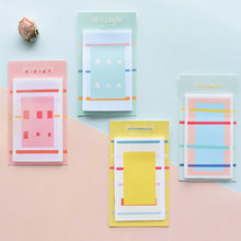 4pcs Striped color sticky note 30 sheets self-adhesive memo pad Post diary planner stickers Office School supplies A6117 2024 - buy cheap