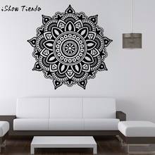 Black PVC Wall Sticker Mandala Flower Indian Bedroom Wall Decal Art Stickers Mural Home Vinyl Family wall stickers 2024 - buy cheap
