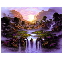 Beautiful waterfall scenery diamond Embroidery diy diamond painting mosaic diamant painting 3d cross stitch pictures H817 2024 - buy cheap