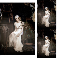 ON SALE!Customer-made WHITE Vintage Costumes Gothic/Civil War Renaissance dress Ball Gown Dress Halloween dresses US 4-16 C-102 2024 - buy cheap