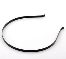 DoreenBeads 5PCs Preto Faixa de Cabelo Headbands 37cm de comprimento, 6mm de largura (B21394), yiwu 2024 - compre barato