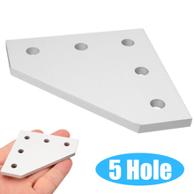 New 1Pcs 5 Hole 90 Degree Joint Board Corner Angle Bracket For 2020 Aluminum Profile 3D Printer Frame White 2024 - buy cheap