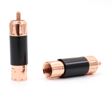 4pcs Red Copper Plated Solder RCA Connector Plug Phono HIFI for interconnect cable 2024 - buy cheap