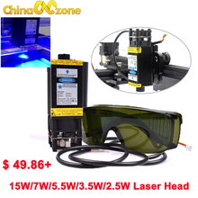CNC blue Laser Engraving module 15W 5.5W 7W 450nm 12V focusable Laser module Engraving Machine Part Laser Head with TTL PWM 2024 - buy cheap
