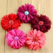 20 unids/lote 20 colores U Pick 2,56 pulgadas bailarina gasa tela flores con perla DIY artesanía ropa boda accesorios MH91 2024 - compra barato