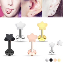 2 uds estrella barra pendientes del Tragus cuerpo cartílago Helix Piercing Acero quirúrgico oreja Piercing de perno para cuerpo joyería Unisex herramientas 2024 - compra barato