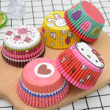 Moldes coloridos de papel para cupcakes, moldes para hornear magdalenas, envoltorios para magdalenas y magdalenas, 13 diseños, 100 unids/lote 2024 - compra barato