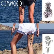 OMMGO кружева роза цветок Ловец снов временные искусственные татуировки кулон наклейки для украшений сексуальные фальшивые татуировки листы искусство рука Женщины Девушки 2024 - купить недорого