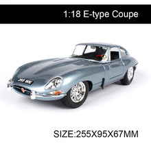 BBUAGO 1:18 diecast Car E-type Coupe Cabriolet Classic Cars 1:18 Alloy Car Metal Vehicle Collectible Models toys For Gift 2024 - buy cheap