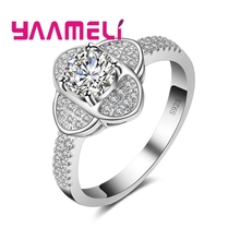 Anillos de plata esterlina 925 auténtica para mujer, joyería de circonita cúbica brillante AAA, ajuste de pavé, para fiesta, vestido de fiesta 2024 - compra barato