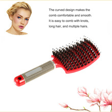 Hot Sale Hair Scalp Massage Comb Bristle Nylon Hairs Brush Salon Hairdressing Styling Tools Women Wet Curly Detangle Hairbrush 2024 - buy cheap