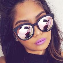 Fashion Pink Mirror Sunglasses Women Brand Designer Big Frame Retro Square Sun Glasses Cute Female Reflective Eyewear UV400 2024 - buy cheap