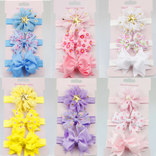 3Pcs/Set Baby Girl Headbands Elastic Bowknot Hair Band Turban Kids Skinny Stretchy Flower Hairband Baby Hair Accessories 2024 - compre barato