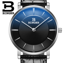 2016 BINGER Fashion Casual Mens Watches Top Brand Luxury Leather Business Quartz-Watch Men Wristwatch Relogio Masculino 2024 - compre barato