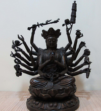 wholesale factory Tibet Buddhism Fane Copper Bronze Quasi Bulmo Kwan-yin Bodhisattva Buddha Statue AE1024 2024 - buy cheap
