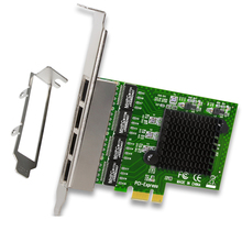 Tarjeta de red de 4 puertos Gigabit Ethernet 10/100/1000M PCI-E PCI Express a 4x Gigabit Ethernet tarjeta de red LAN adaptador para computadoras de escritorio 2024 - compra barato