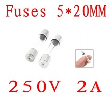5*20MM Fuses 2A Fast Quick Blow Glass Tube Fuse Kit 250V 2A 100pcs 2024 - buy cheap