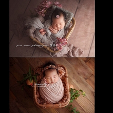 Accesorio para fotografía de bebés recién nacidos, Marco vintage tejido de ratán, contenedor de fotos para bebés, accesorios de estudio de grabación de color puro 2024 - compra barato