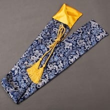 Soft and Delicate Silk Sword Bag Fitting for Japanese Samurai Sword Katana Blue Dragon Design Nice Collection or Gift QD1 2024 - buy cheap