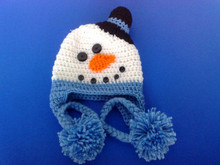 Muñeco de nieve azul, edredón de ganchillo hecho a mano, hecho a mano, envío gratis 2024 - compra barato