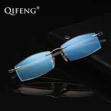 Reading Glasses Men Women Diamond Cutting Rimless Diopter Presbyopic Eyeglasses +1.0+1.5+2.0+2.5+3.0+3.5+4.00 QF230 2024 - buy cheap