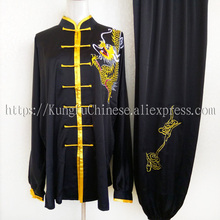 Uniforme chinês de taiji, roupa kung fu, roupas para artes marciais com bordado para meninas e crianças 2024 - compre barato