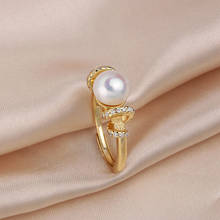 925 Sterling Silver Rings For Women High Luster Natural Freshwater Pearl Ring Pearl Jewelry Fashion Gold Color gold Ring Lindo 2024 - buy cheap