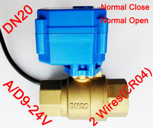 3/4" Brass electric automatic valve , AC/DC9-24V morotized valve 2 wire (CR04), DN20 Mini Electric valve with normal close/ open 2024 - buy cheap