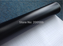 Black 3D Carbon Fiber Vinyl Wrap Film Carbon Fibre Black Vinyl Car Wrap With Air Free Bubble Size 1.52*30M/Roll 2024 - buy cheap