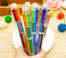 Bolígrafo de punta de bola para escribir, suministros de oficina y escuela, papelería para niños, 6 colores en uno, 3 uds. 2024 - compra barato