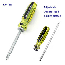 Chave de fenda phillips destacável, (1 peça) 6mm, ponta magnética, chave de fenda dupla, cruz ajustável 2024 - compre barato