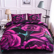 ZEIMON Luxury 2/3pcs Bedding Set Soft Home Textiles Rose 3D Printed Polyester Duvet Cover Set  Queen King Twin Size 2024 - buy cheap