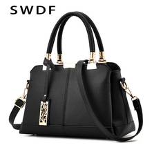 SWDF Hot Sale Leather Women Bag Tree Branches Metal Decor Handbags Lady Shoulder Crossbody Messenger Bag Female Purse Tote Bag 2024 - buy cheap