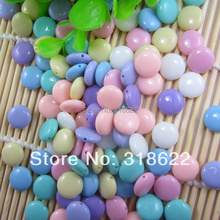 12mm Mixed Color Beads,acrylic Loose Beads,flat Round Bead,candy Spacer Beads For Jewelry Making 200pcs/lot 2024 - buy cheap