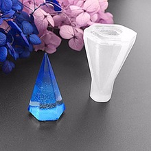 Molde de silicona de cono en forma de diamante, herramienta de fabricación de joyería colgante de resina 3D, bricolaje 2024 - compra barato