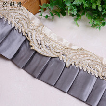 XWL 13M/lot 9.5cm Wide Embroidered Curtain Lace Trim DIY Sew Clothing Cushion Lace Ribbon Belt Trim Decorative Lace Webbing 2024 - buy cheap