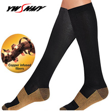 1 Pair Unisex Compression Socks Women Men Anti Fatigue Pain Relief Knee High Comfortable Travel Stockings 2024 - buy cheap