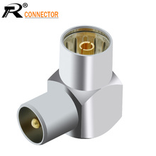 1PC DVB-T TV PAL Female to Male Right Angle RF Adapter Connector 90 degree elbow TV male to TV female connector Gold plated plug 2024 - buy cheap