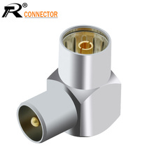 Conector adaptador de ángulo recto para TV PAL, conector adaptador de RF de 90 grados, macho a hembra, chapado en oro, DVB-T, 1 ud. 2024 - compra barato