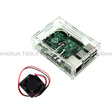 Hot Raspberry Pi 3B Transparent Acrylic Box Shell Removable Cover Case With Cooling Fan For Raspberry Pi 2/3 Model B 2024 - buy cheap